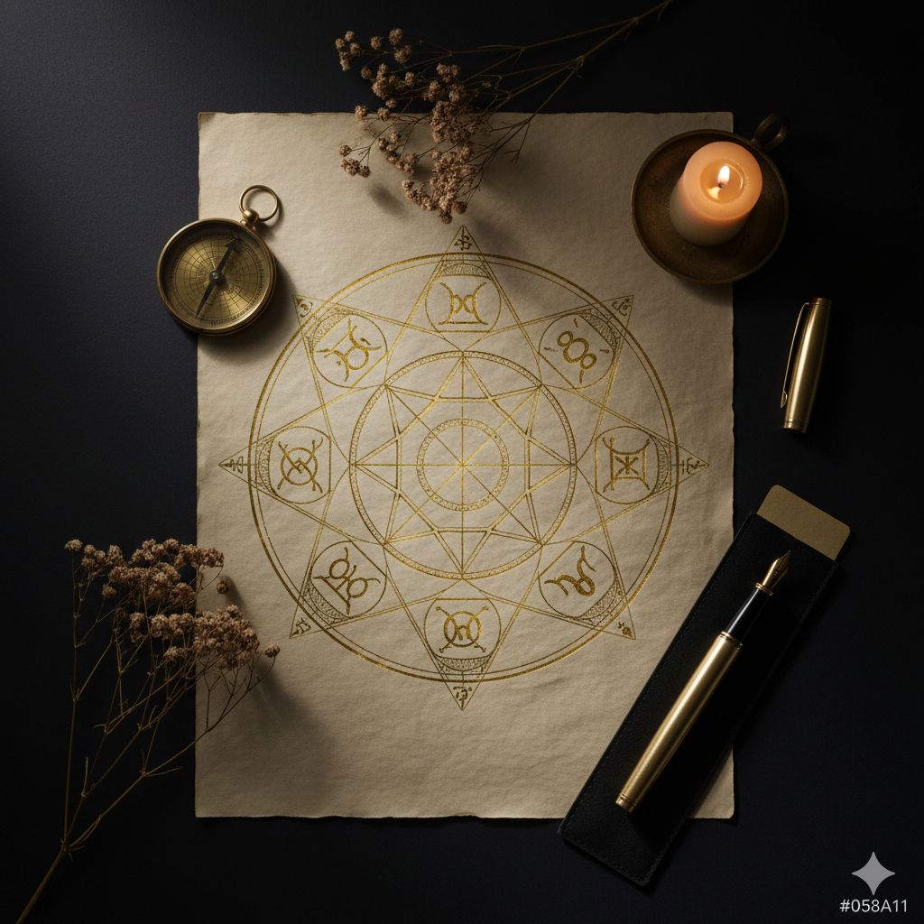 Hand-decoded Vedic Rashi chart